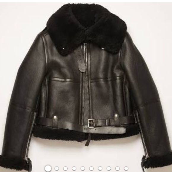 Acne Studios Shearling moto jacket - Picture 5 of 10